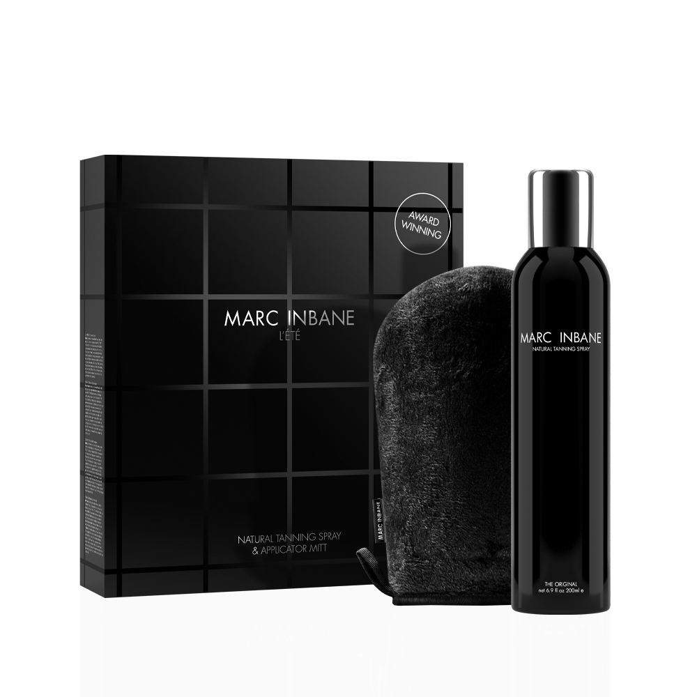 L’été marc Inbane natural tanning spray og glove